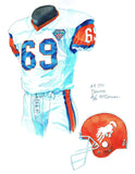Denver Broncos 1994 - Heritage Sports Art - original watercolor artwork - 1