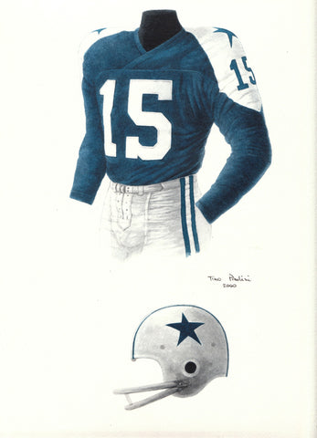 Dallas Cowboys 1960 - Heritage Sports Art - original watercolor artwork - 1