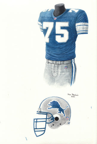 Detroit Lions 2000 - Heritage Sports Art - original watercolor artwork - 1
