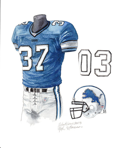 Detroit Lions 2003 - Heritage Sports Art - original watercolor artwork - 1