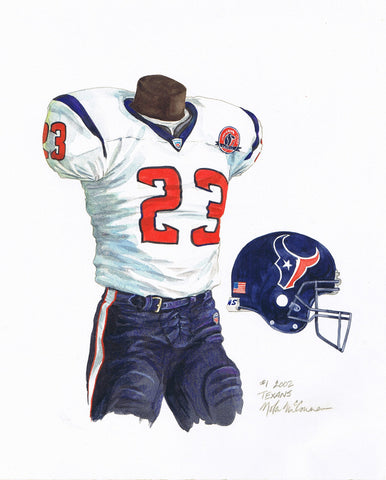 Houston Texans 2002 - Heritage Sports Art - original watercolor artwork - 1
