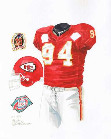 Kansas City Chiefs 1994 - Heritage Sports Art - original watercolor artwork - 1
