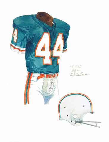 Miami Dolphins 1973 - Heritage Sports Art - original watercolor artwork - 1