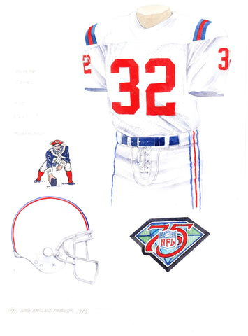 New England Patriots 1994 - Heritage Sports Art - original watercolor artwork - 1