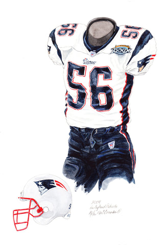 New England Patriots 2004 - Heritage Sports Art - original watercolor artwork - 1