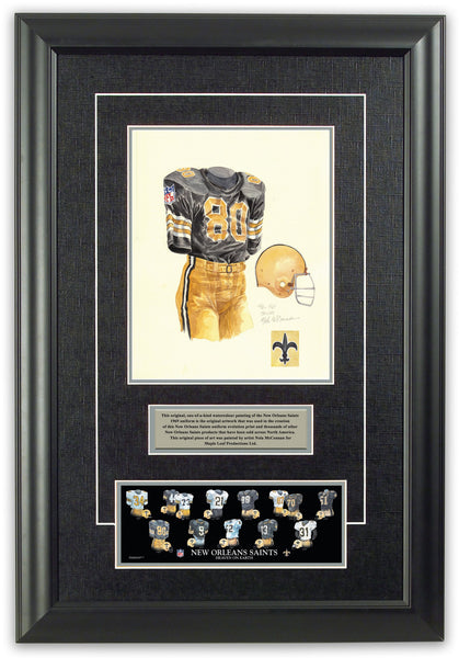 NFL New Orleans Saints 1969 uniform original art – Heritage Sports Art