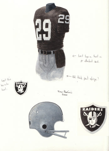 Oakland Raiders 1983 - Heritage Sports Art - original watercolor artwork - 1