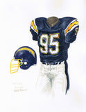 San Diego Chargers 1987 - Heritage Sports Art - original watercolor artwork - 1