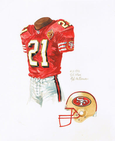 San Francisco 49ers 1996 - Heritage Sports Art - original watercolor artwork - 1