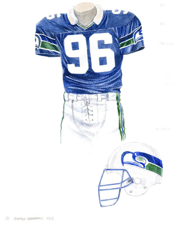 Seattle Seahawks 1988 - Heritage Sports Art - original watercolor artwork - 1