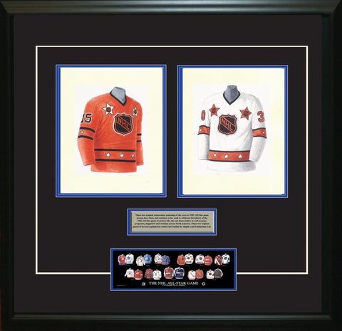 NHL All-Star 1975-76 White + Orange - Heritage Sports Art - original watercolor artwork