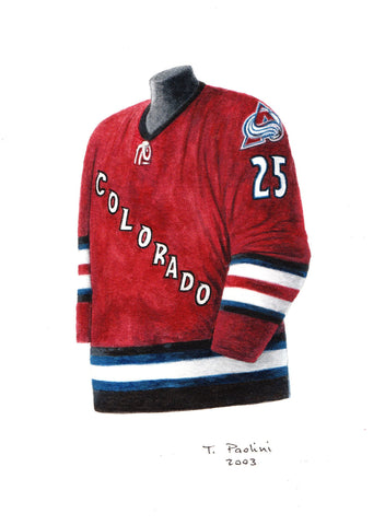 Colorado Avalanche 2003-04 - Heritage Sports Art - original watercolor artwork - 1