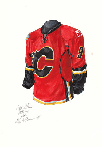 Calgary Flames 2007-08 - Heritage Sports Art - original watercolor artwork - 1
