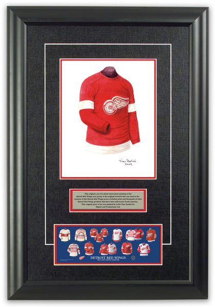 NHL Detroit Red Wings 1935-36 uniform and jersey original art