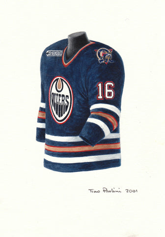 Edmonton Oilers 1999-2000 - Heritage Sports Art - original watercolor artwork - 1