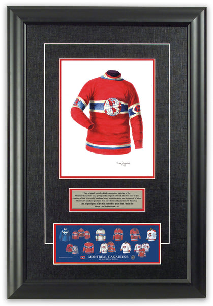 NHL Montreal Canadiens 1910 uniform and jersey original art – Heritage  Sports Art