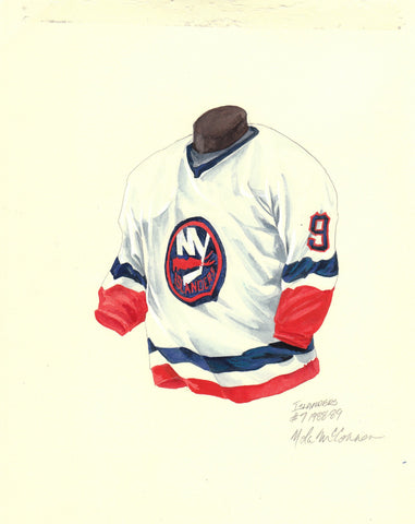 New York Islanders 1988-89 - Heritage Sports Art - original watercolor artwork - 1