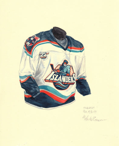 New York Islanders 1996-97 - Heritage Sports Art - original watercolor artwork - 1
