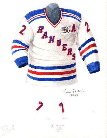 New York Rangers 1991-92 - Heritage Sports Art - original watercolor artwork - 1