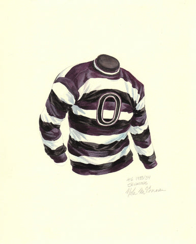 Ottawa Senators 1932-33 - Heritage Sports Art - original watercolor artwork - 1