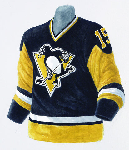 Pittsburgh Penguins 1979-80 Next Six - Heritage Sports Art - original watercolor artwork - 1