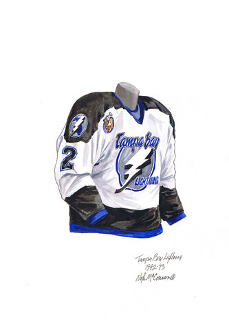 Tampa Bay Lightning 1992-93 - Heritage Sports Art - original watercolor artwork - 1