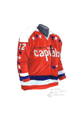Washington Capitals 1979-80 - Heritage Sports Art - original watercolor artwork - 1
