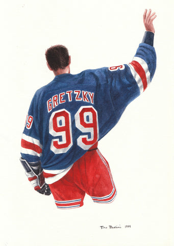 Wayne Gretzky 1998-99 - Heritage Sports Art - original watercolor artwork - 1