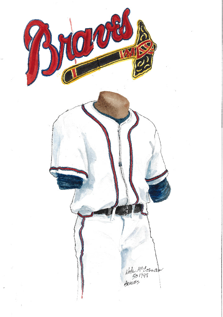 MLB Atlanta Braves 1948 uniform original art – Heritage Sports Art
