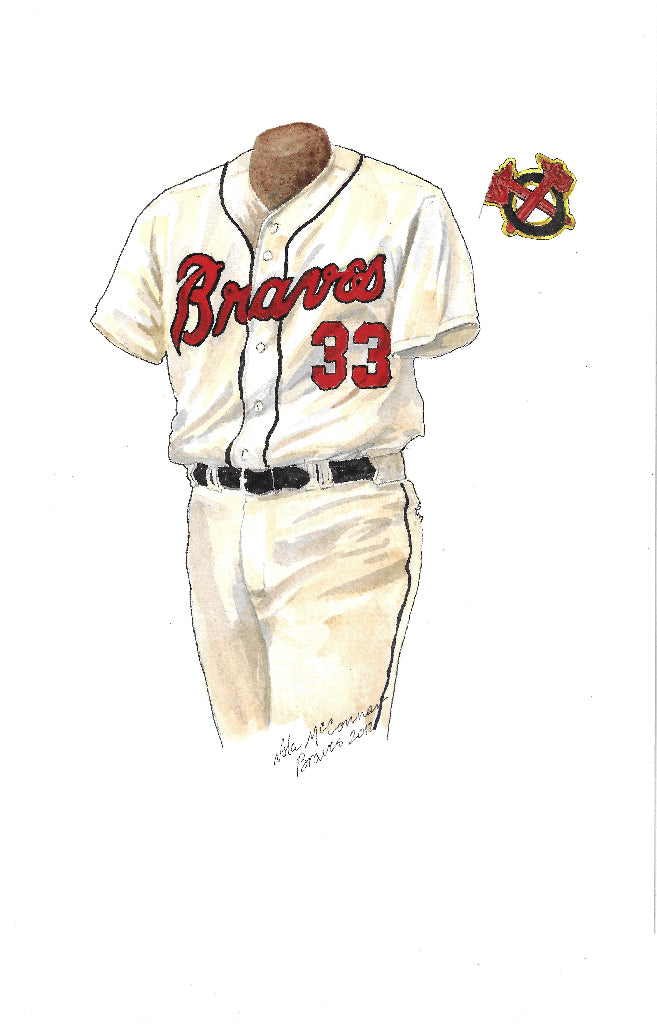 MLB Atlanta Braves 2012 uniform original art – Heritage Sports Art