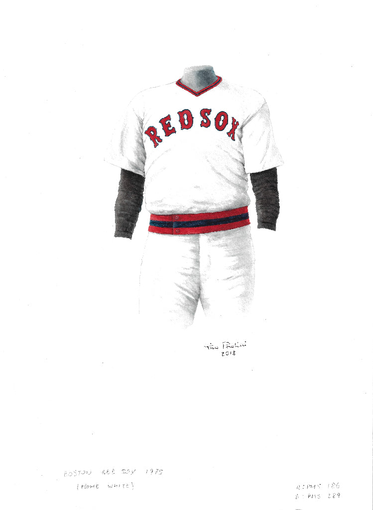 MLB Boston Red Sox 2007 uniform original art Heritage Sports Art