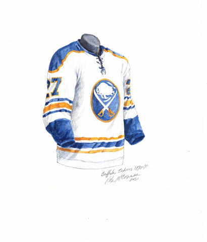 NHL Buffalo Sabres 1983-84 uniform and jersey original art