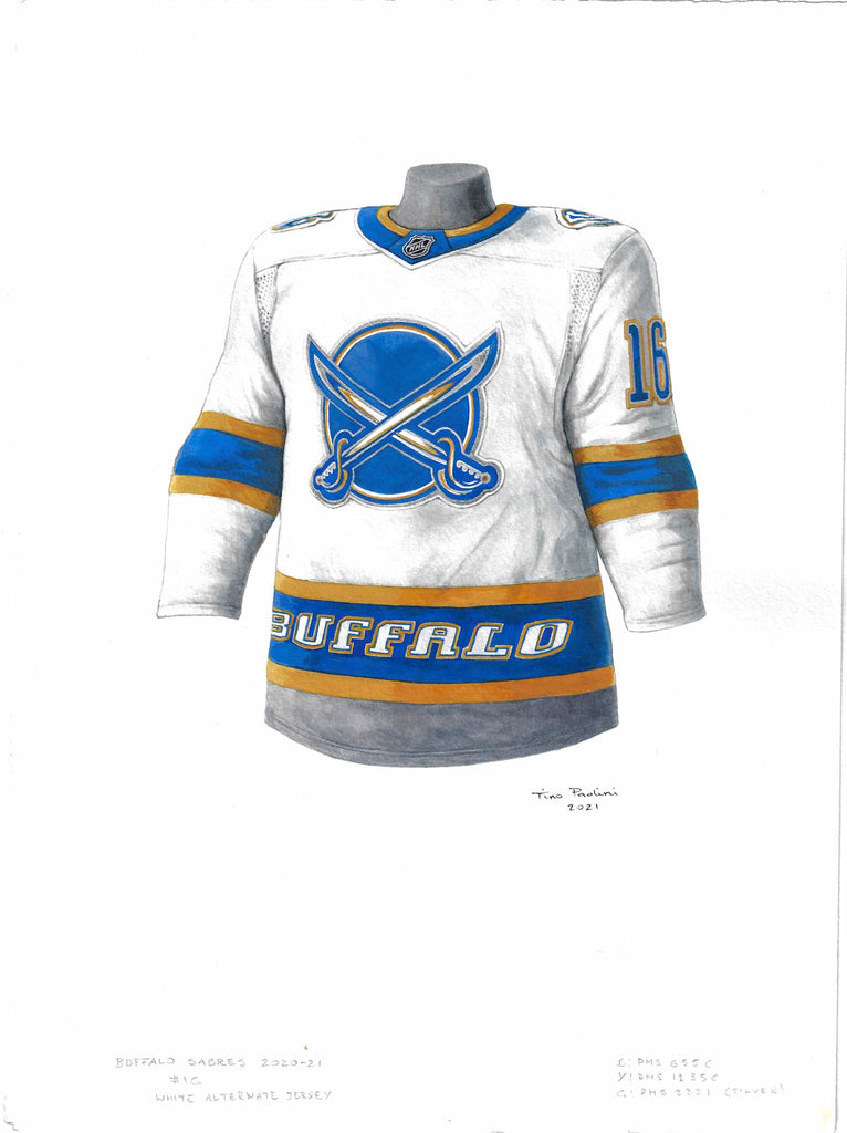 NHL Buffalo Sabres 2020-21 uniform and jersey original art