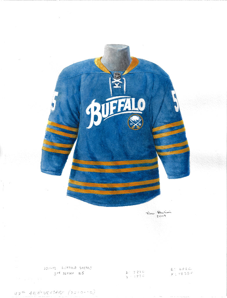 NHL Buffalo Sabres 2011-12 uniform and jersey original art