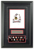 This is an original watercolor painting of the 2007-08 Chicago Blackhawks jersey.
