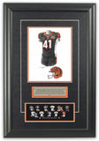 This is an original watercolor painting of the 2017 Cincinnati Bengals uniform.