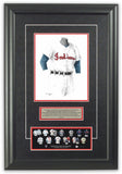 This is an original watercolor painting of the 1954 Cleveland Indians uniform.