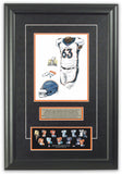 This is an original watercolor painting of the 2015 Denver Broncos uniform.
