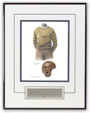 This is an original watercolor painting of the 1922 Green Bay Packers uniform.