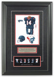 This is an original watercolor painting of the 2011 Houston Texans uniform.