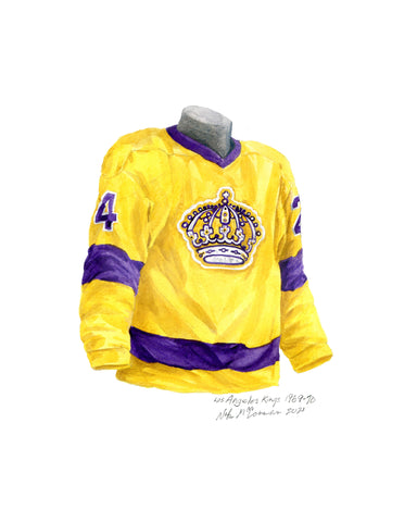 NHL Los Angeles Kings 1982-83 uniform and jersey original art