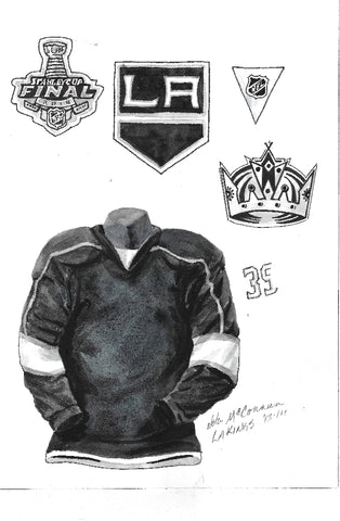 Los Angeles Kings 2013-14 - Heritage Sports Art - original watercolor artwork