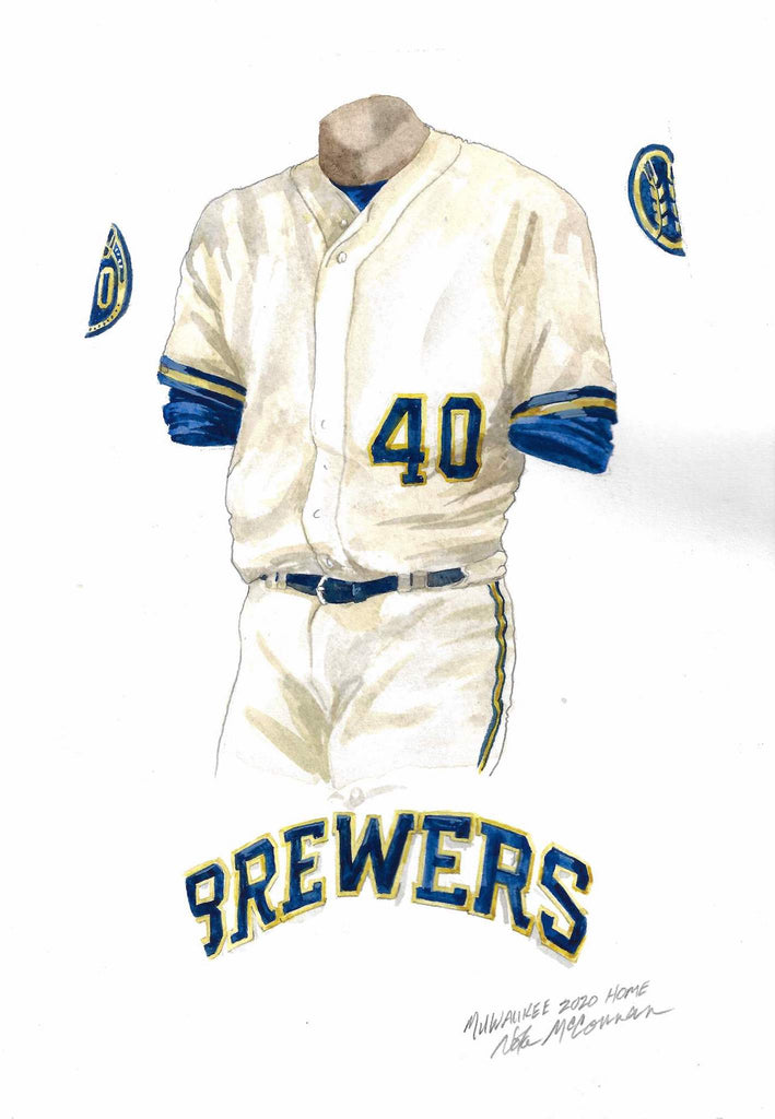 MLB Milwaukee Brewers 2020 uniform original art – Heritage Sports Art