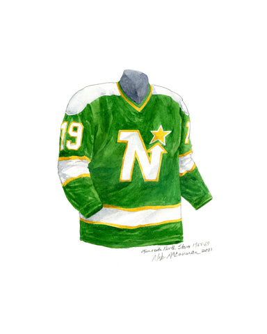 Dallas Stars 1968-69 - Heritage Sports Art - original watercolor artwork