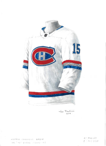 Montreal Canadiens 2017-18 - Heritage Sports Art - original watercolor artwork