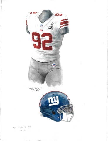 New York Giants 2011 - Heritage Sports Art - original watercolor artwork