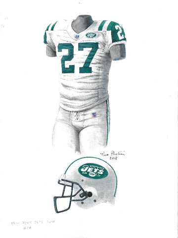New York Jets 2010 - Heritage Sports Art - original watercolor artwork