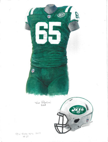 New York Jets 2017 - Heritage Sports Art - original watercolor artwork