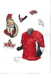 Ottawa Senators 2016-17 - Heritage Sports Art - original watercolor artwork