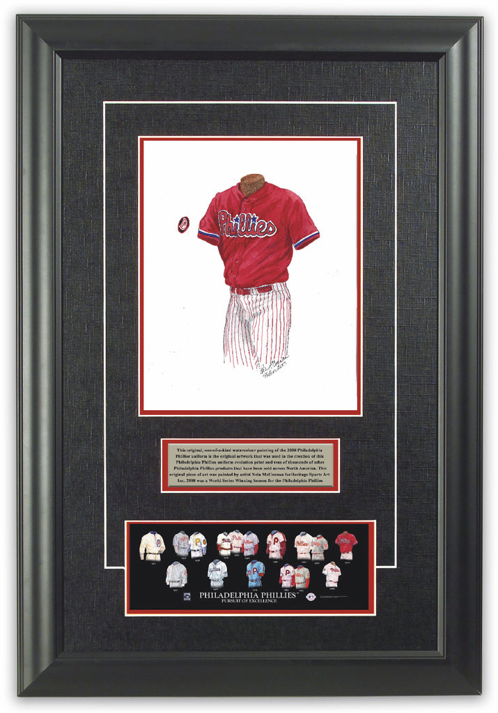 MLB Philadelphia Phillies 2007 uniform original art – Heritage Sports Art